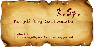 Komjáthy Szilveszter névjegykártya